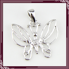 FREE shipping Butterfly Sterling Silver Pendant 925 silver necklace pendant fittings 5pcs 2024 - buy cheap