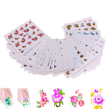 50 Sheets Mixed Flower DIY Design Nail Sticker Water Transfer Wraps Nail Art Stickers Manicure Tips Decal Beauty Decorations 2024 - buy cheap