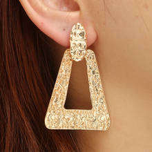 Fashion Gold Color Metal Oversize Triangle Earrings Women BohoJewelry Drop Dangle Earring Statement Bijoux Female Party Gift 2024 - buy cheap