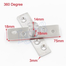 4PCS Stainless Steel Door Pivot Hinges 75mmx18mm 360 Degree Install up and down 2024 - buy cheap