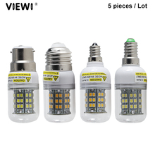 Lâmpada milho vela, 5 peças, bombilla led e14 e12 b22 e27 gu10 g9 3w ac dc 12 24 v volt 110v 220v super 2835 2024 - compre barato