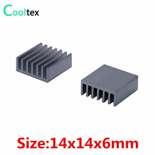 (2000 шт./лот) 14x14x6 мм алюминиевый радиатор с экструдированным радиатором для электронного чипа IC, Охлаждающий радиатор RAM 2024 - купить недорого