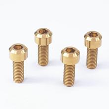 LOT 4 M8x20mm Pitch 1.25mm Golden GR5 Titanium Motorcycle Column Head Cap Screw Bolts 2024 - buy cheap