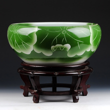Jingdezhen ceramics manual lotus big goldfish turtle lotus Narcissus pot decoration large cylinder 2024 - buy cheap