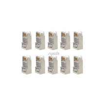 10Pcs Cat6 8-Pin RJ45 8P8C Shielded Stranded Crimp Modular Plug Connector Socket Drop ship Dropshipping 2024 - buy cheap