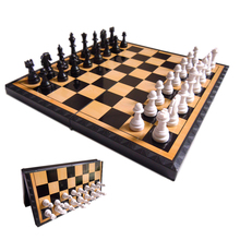 BSTFAMLY plastic chess set, portable game of international chess, magnetic folding chessboard king height 40mm chess game I27 2024 - buy cheap