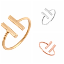 Женское кольцо smjel, простое, уникальное, двойное, регулируемое, в стиле панк, с геометрическим узором, R115 2024 - купить недорого