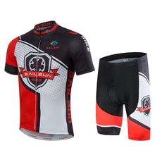 Велосипедная одежда для велоспорта/комплекты Джерси для велоспорта с нагрудником мужские шорты с коротким рукавом Верхняя спортивная одежда красно-белая одежда CC6116 2024 - купить недорого