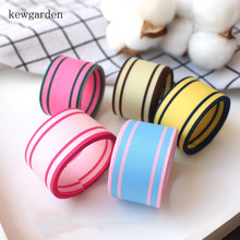 Kewgarden 25mm 1" Stripe Grosgrain Ribbons Handmade Bowknot Satin Ribbon Packaging Riband DIY Garment Accessories 20 Yards 2024 - buy cheap