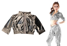 2015 nova moda mulheres Tops roupas Jazz ds Ultra curto Hip Hop dança desempenho traje do revestimento do revestimento 2024 - compre barato