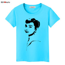 bgtomato Audrey Hepburn beautiful women fashion shirts summer short sleeve fashion design tops Brand comfortable casual shirts 2024 - buy cheap