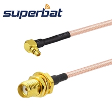 Superbat Jumper Cable SMA Female to MMCX Male Right Angle Pigtail RG316 20cm for WiFi 2024 - buy cheap