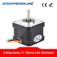 0.9deg Nema 17 Stepper Motor Unipolar 16Ncm(22.7oz.in) 0.31A 42x42x34mm 6-lead Nema17 Stepping Motor for CNC 3D Printer 2024 - buy cheap