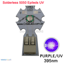 Epileds 5050 5W UV Purple 395NM - 400NM High Power LED Emitter Bead Light 3.4-3.8V 1200mA on 20mm Solderless Aluminum PCB Board 2024 - buy cheap