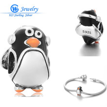 GW Fashion jewelry High Quality Products Animal Penguine Charm Bead 925 Sterling Silver Jewelry  fits Bracelet Necklace D038H10 2024 - buy cheap