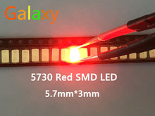 4000 piezas 5630/5730 SMD/SMT rojo SMD 5730 LED de montaje en superficie rojo 2,0 ~ 2,6 V 620-625nm Ultra Birght chip de diodo Led rojo 5730 2024 - compra barato