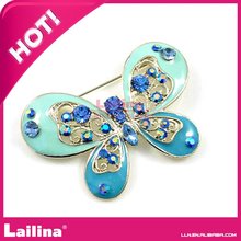 blue butterfly shape rhinestone brooch 2024 - buy cheap
