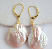 hot sell new - -hot 13377 22mm coin lavender baroque keshi reborn pearl dangle earring 2024 - buy cheap