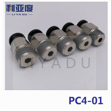 Tubo de PC4-01 de 4mm y 1/8 pulgadas, piezas 3D de hilo negro/Blanco/conector rápido/neumático/conector de cobre/rosca, 10 unids/lote 2024 - compra barato