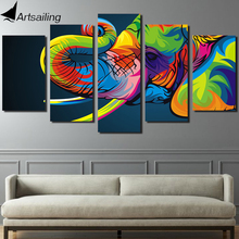 HD Printed 5 piece canvas art Colorful elephant Painting wall decorations living room Free shipping/ny-2650 2024 - buy cheap