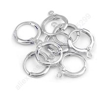 10PCS Platinum Plated European Leverback Earrings 925 Sterling Silver Jewelry Fittings Lever Back Splitring Earring 2024 - buy cheap