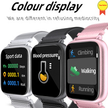 Smart Watch Bracelet Heart Rate Monitor Pedometer alloy case Fitness Tracker Blood Pressure Smartwatch For iphone Samsung huawei 2024 - buy cheap