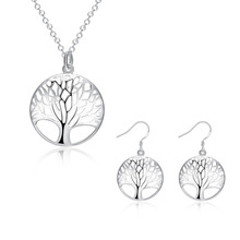 Tree Shape 925 Sterling Silver Jewelry Sets for Women Wedding Party New Design  Pendant Necklace Hook Earrings Gifts 2024 - buy cheap