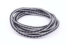 10meters Single crystal copper silver plated wire Black and silver mixed color 8 share 19 strands soft line 2024 - buy cheap