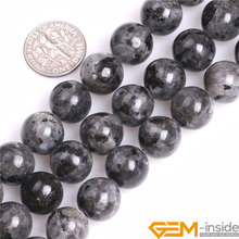 Natural Stone Black Larvikite Round Beads For Jewelry Making Strand 15" DIY Bracelet Necklace Jewelry Bead 6mm 8mm 10mm 12mm 2024 - buy cheap
