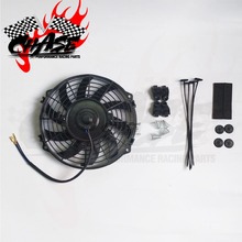 9Inch Curved Blade Fan 12V 9" Electric Cooling Radiator Auto Fan S-Type Pull Push With Mounting Kit Black Universal Racing Car 2024 - buy cheap