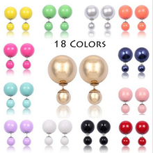 YOUREM One pair fashion earring double side balls imitation pearl earrings for women girls gift jewelry accessories fj187 2024 - buy cheap