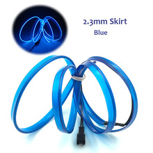 Cheap! 10 Colors Optional 2.3mm-skirt Flexible EL Wire Rope Tube LED Neon Light,For Costume Party Car Decoration,Without Driver 2024 - buy cheap