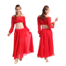 Belly Dance Practice Costume Top and Skirt for Women Indian Dance Wear 11 Colors Available 2024 - buy cheap