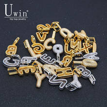 UWIN Mini A-Z Custom Bubble Intial Letter Name Pendant Charm For Gold color Cubic Zirconia Hip Hop Necklaces  Drop Shipping 2024 - buy cheap