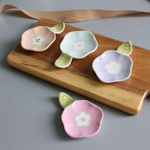 Japanese cherry blossom disc Ceramic chopsticks rack tableware chopsticks Japanese groceries ceramic sauce disc 2024 - buy cheap