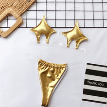 Micro Gold Bikini 2019 Sexy Thong Swimsuit Biquinis Push Up Swimwear Women Summer Bathing Suit High Cut Swim Suit Beach Wear 2024 - buy cheap