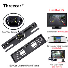 Threecar Wireless Night Vision IR Rear View camera EU License Plate Frame Car Reverse Camera waterproof Back Up for monitor 2024 - buy cheap