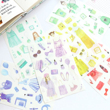 Милое элегантное Стикеры для девочек декоративные наклейки самоклеящиеся Стикеры для скрапбукинга для художественного оформления ногтей, наклейки для дневника 2024 - купить недорого