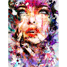 Full Square/Round Diamond 5D DIY Diamond Painting "Painted woman" 3D Embroidery Cross Stitch Mosaic Painting Decor 2024 - buy cheap