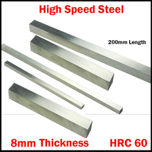 Broca de herramienta de corte de metal, cortador de moscas rectangular, barra de perforación, 200x14x8mm, 200x14x8, 200x16x8, 200x16x8, 8mm de grosor, HRC60 HSS 2024 - compra barato