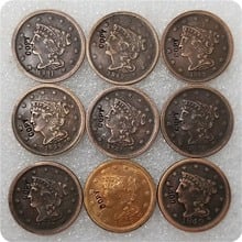 USA 1840-1857 Braided Hair Half Cent COPY COINS 2024 - buy cheap