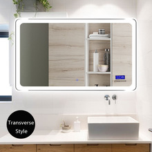 Espejo de baño con pantalla táctil LED, espejo de pared antiniebla HD, inteligente, para tocador de inodoro, transversal o Vertical con Bluetooth 2024 - compra barato