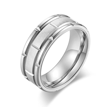 Мужское кольцо из титана, черное, розовое, золотое, Серебряное обручальное кольцо с матовой отделкой, кольцо из нержавеющей стали в стиле панк, ширина 8 мм 2024 - купить недорого