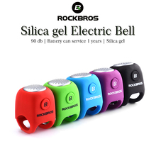 ROCKBROS-cascabel eléctrico para ciclismo, claxon de 90 dB, resistente a la lluvia, para manillar de bicicleta de montaña, con carcasa de gel de sílice 2024 - compra barato