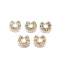 10pcs/lot Gold Crystal Horseshoe Floating Charms For Glass Floating Lockets Necklace DIY Jewelry Making 2024 - buy cheap