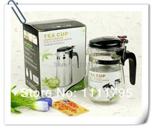 Promotional 500ml Heat-resistant Glass Teapot with PC inner filter 2024 - купить недорого
