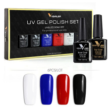 6pcs*7.5ml VENALISA Gel Polish Set Base Coat NoWipe Top Soak off UV LED Gel Lacquer Nail Art Manicure Enamel Nail Varnish 2024 - buy cheap