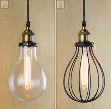 Lámpara colgante LED para Loft americano, accesorios de iluminación Industrial Vintage para sala de estar, comedor, Bar, hierro, cristal, Retro 2024 - compra barato