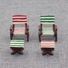 Beach Chair Miniature Dollhouse Garden Home Bonsai Decoration Mini Toy Craft Ornaments Micro Decor DIY Accessories 2024 - buy cheap