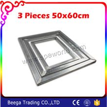 Marco de aleación de aluminio para pantalla de impresión, tamaño interno de 50x60cm, tres piezas 2024 - compra barato